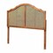 Baxton Studio Iris Vintage Classic Ash Walnut Finished Wood and Synthetic Rattan King Size Arched Headboard 181-11131-Zoro - alternate 1